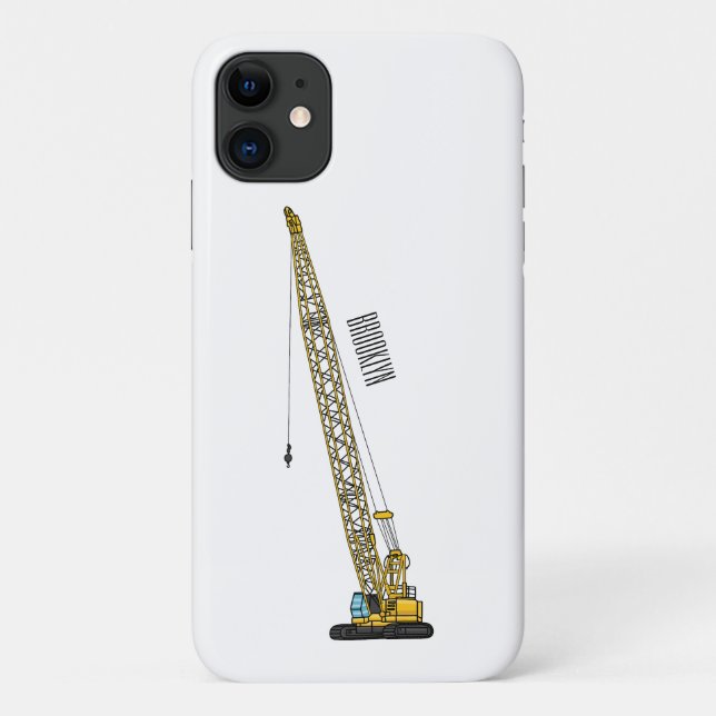 Dragline excavator cartoon illustration Case-Mate iPhone case (Back)