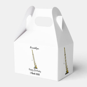 Dragline excavator cartoon illustration favour box