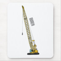 Dragline excavator cartoon illustration