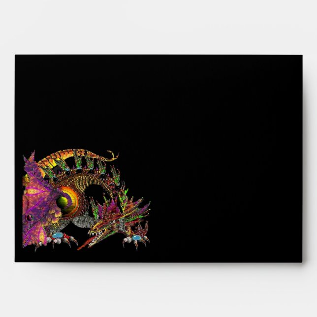 DRAGO ,black blue pink violet red Envelopes (Front)