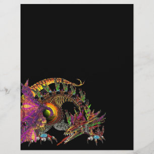 DRAGO / FANTASY GOLD DRAGON IN PURPLE AND BLACK