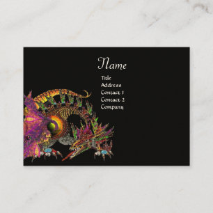 DRAGO, Monogram ,black  purple Business Card