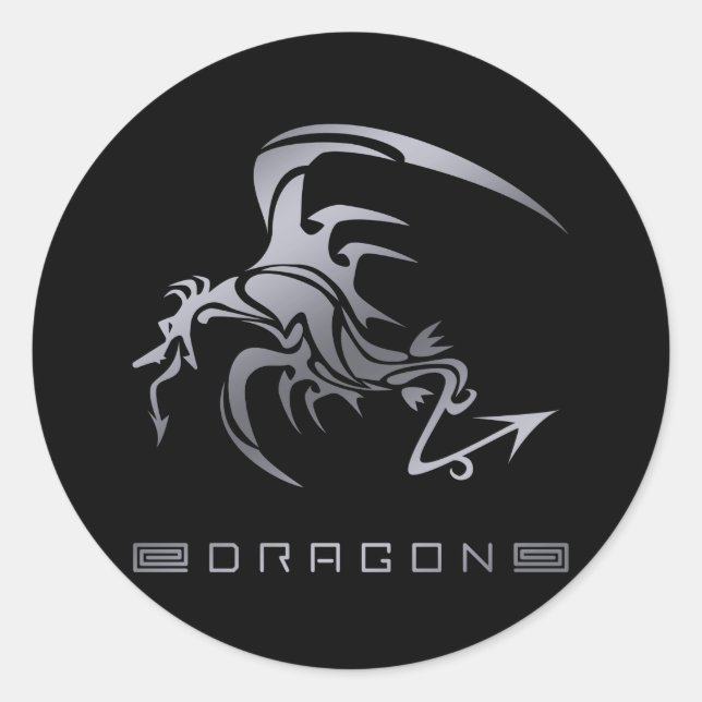 DRAGON6 CLASSIC ROUND STICKER (Front)