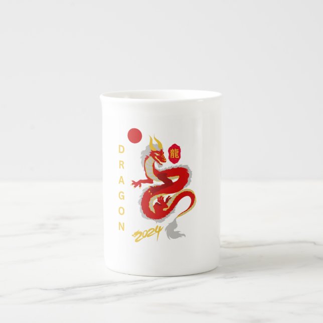 Dragon 2024 bone china mug (Front)