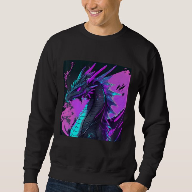 Dragon Aesthetic Style Japan Vaporwave 80s 90s Sweatshirt (Front)