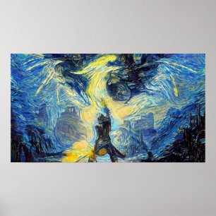 Dragon Age Inquisition Starry Night Poster