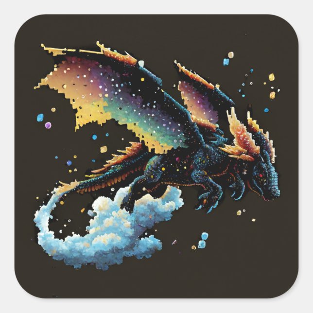 Dragon Air Elemental Square Sticker (Front)