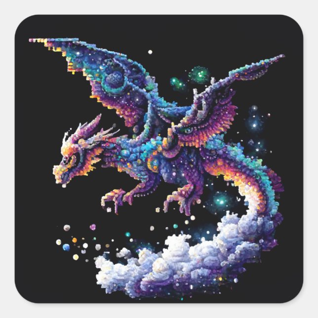 Dragon Air Elemental Square Sticker (Front)