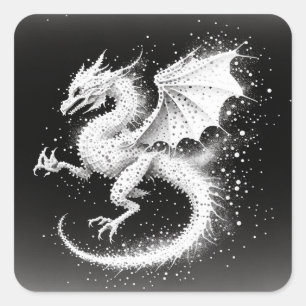 Dragon Air Elementals Square Sticker