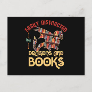 Dragon And Books Postcard