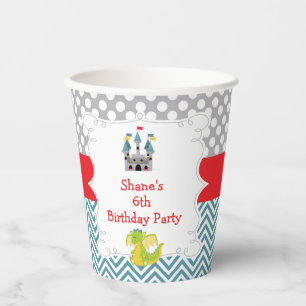 Dragon and Castle Birthday Party Paper Cups