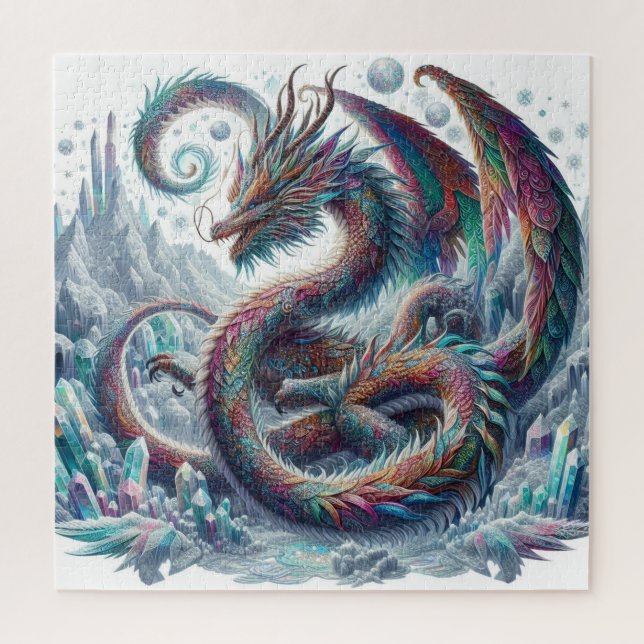 Dragon and Crystals  Jigsaw Puzzle (Vertical)