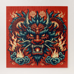 Dragon and Flames Jigsaw Puzzle