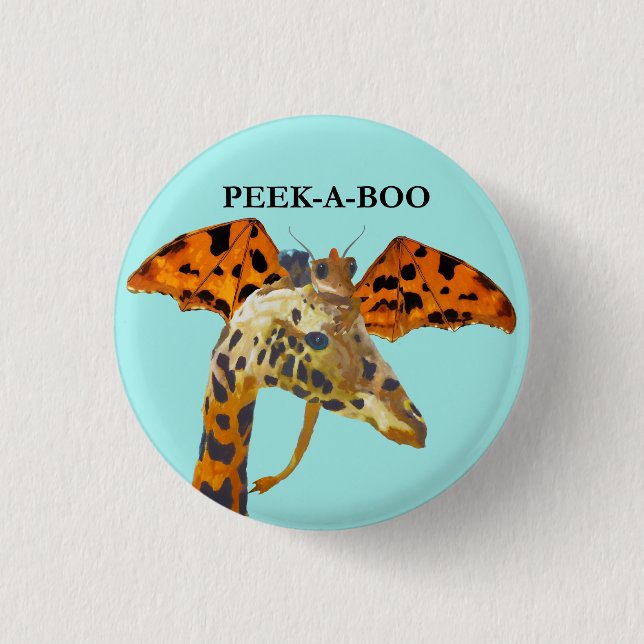 Dragon and Giraffe 3 Cm Round Badge (Front)