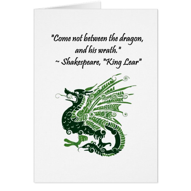 Dragon and His Wrath Shakespeare King Lear Cartoon (Front)