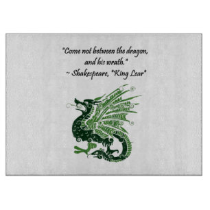 Dragon and His Wrath Shakespeare King Lear Cartoon Cutting Board