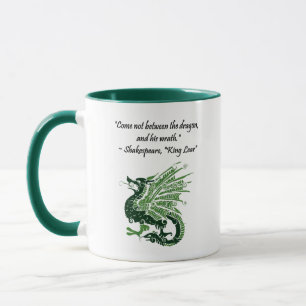 Dragon and His Wrath Shakespeare King Lear Cartoon Mug