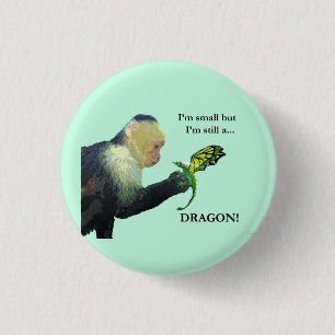 Dragon and Monkey 3 Cm Round Badge