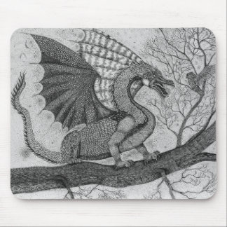 Dragon and Owl Mousepad
