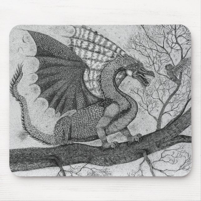 Dragon and Owl Mousepad (Front)
