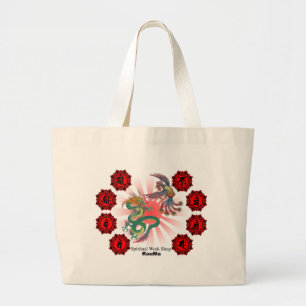 dragon and phoenix large tote bag