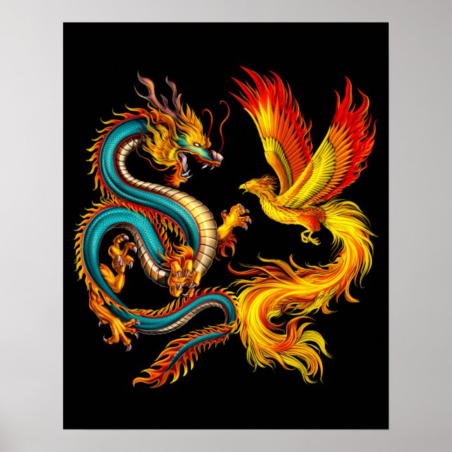 Dragon and Phoenix Poster (Front)