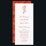 Dragon and Phoenix | Wedding Program<br><div class="desc">Add your details to create a unique and classy yet modern wedding program card in Chinese dragon theme.
All elements of this item are adjustable by using the customisation function.  Enjoy creating and making it your own.</div>
