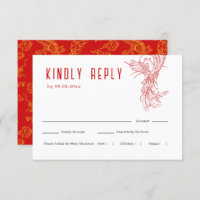 Dragon and Phoenix | Wedding RSVP + Meal Choice