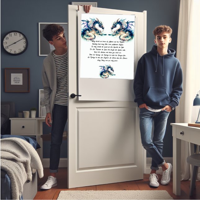 Dragon and St. George Poster (Dragons poster for the teen in your life.)