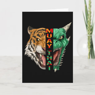 Dragon And Tiger Head - Muay Thai And Kickboxing G Card