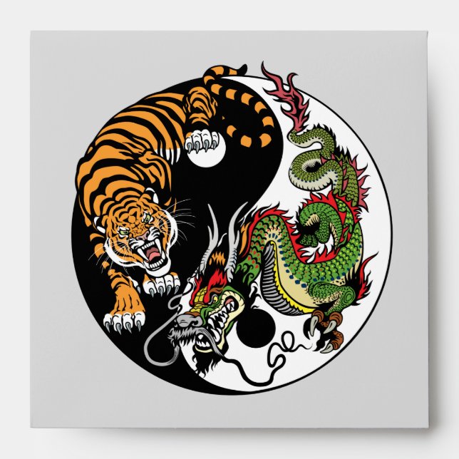 dragon and tiger yin yang envelopes (Front)
