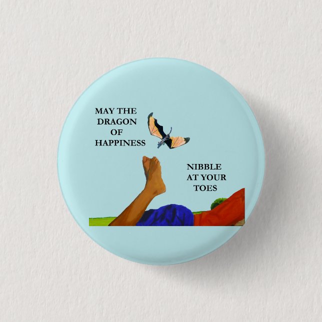 Dragon and Toes 3 Cm Round Badge (Front)