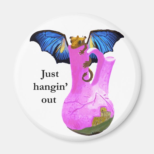 Dragon and Vase Magnet (Front)