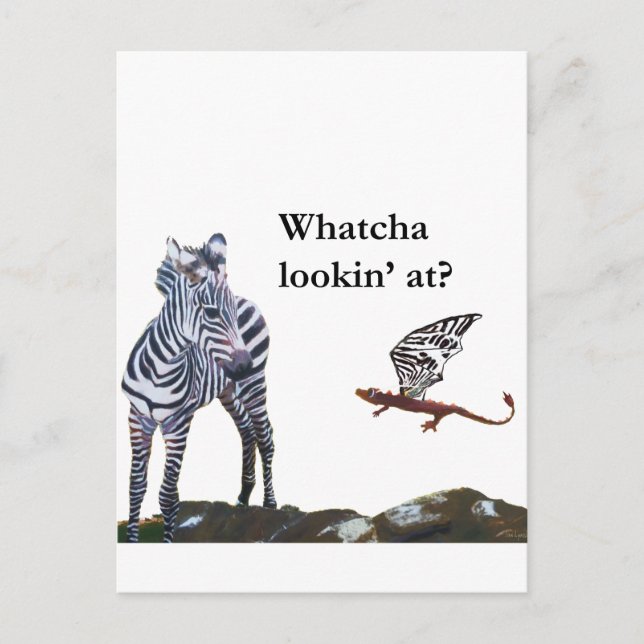Dragon and Zebra Postcard (Front)