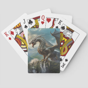 Dragon Animal Creature Fantasy Colourful Wall Art Playing Cards