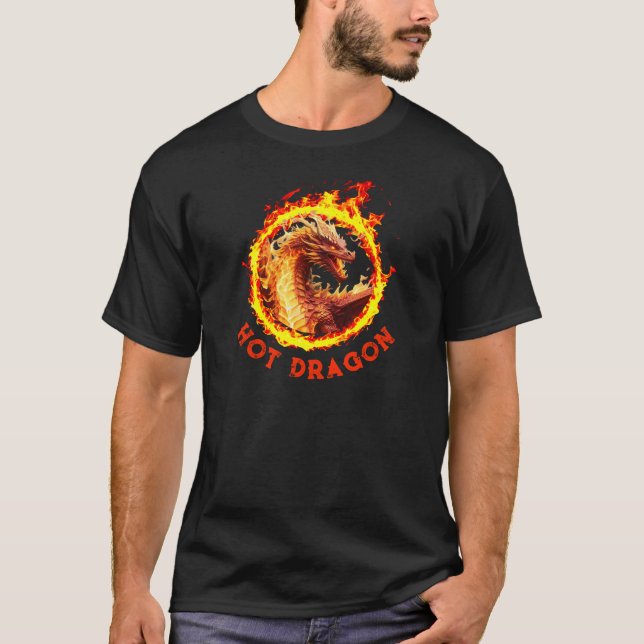 *~* Dragon AP88 Hot Dragon Ring of Fire T-Shirt (Front)