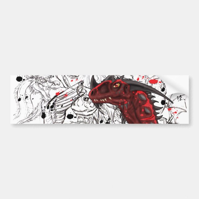 Dragon Art Bumper Sticker (Front)