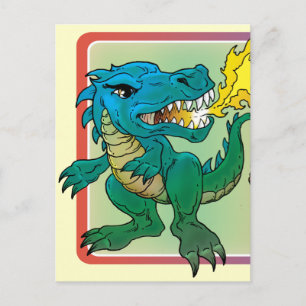 Dragon Art inspired by little t by Scott Rosema Postcard