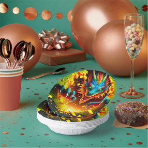 Dragon Art Paper Plate