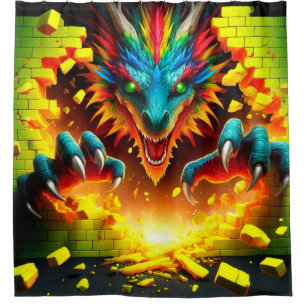 Dragon Art Shower Curtain