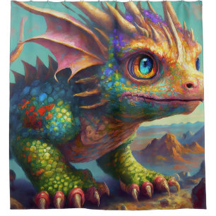 Dragon Art Shower Curtain