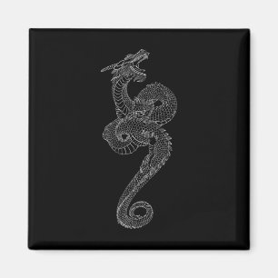 Dragon Art Tattoo Japan Traditional Japanese Graph Magnet