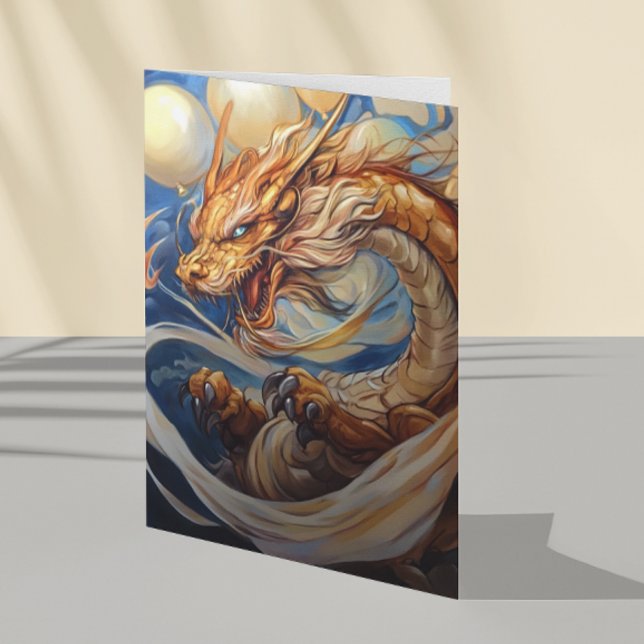 Dragon Art with Birthday Balloons  Card (Creator Uploaded)