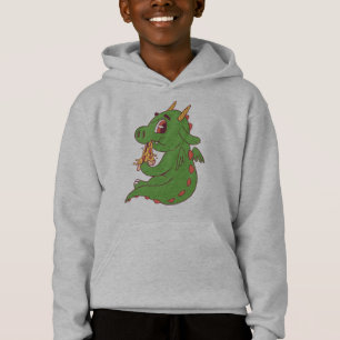 Dragon Baby Eating Yummy Pizza Slice Design