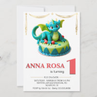 *~* Dragon Baby Photo AP88 ONE Birthday Party