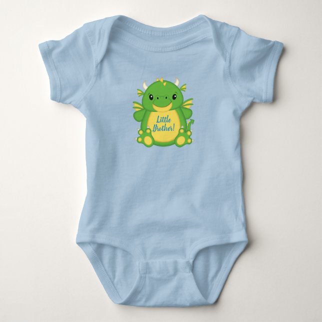 Dragon Baby Shower Blue Bodysuit (Front)