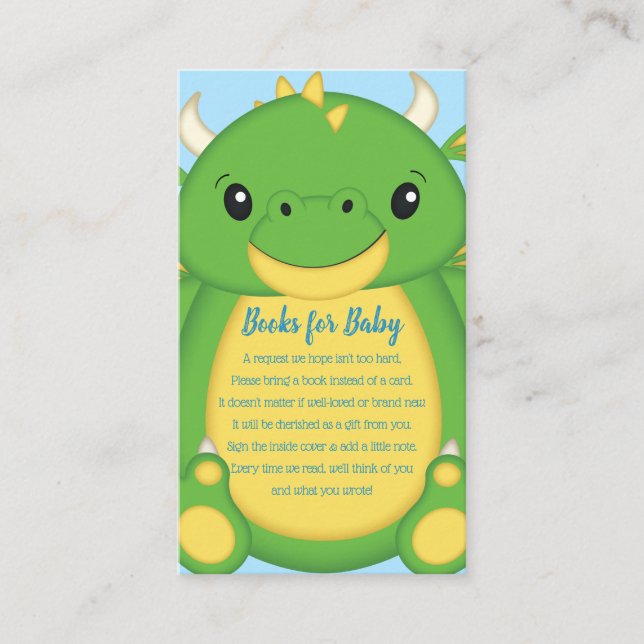 Dragon Baby Shower Enclosure Card (Front)