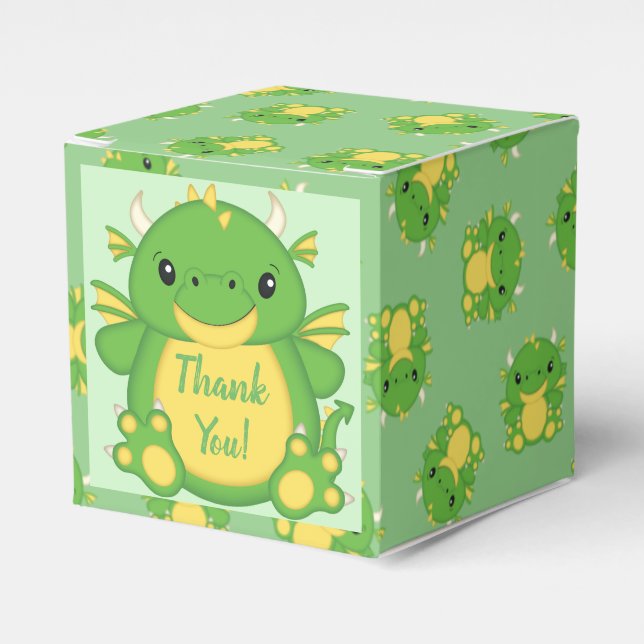 Dragon Baby Shower Favour Box (Front Side)
