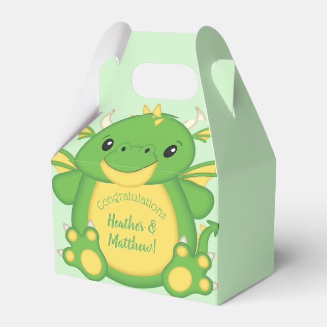 Dragon Baby Shower Favour Box (Front Side)