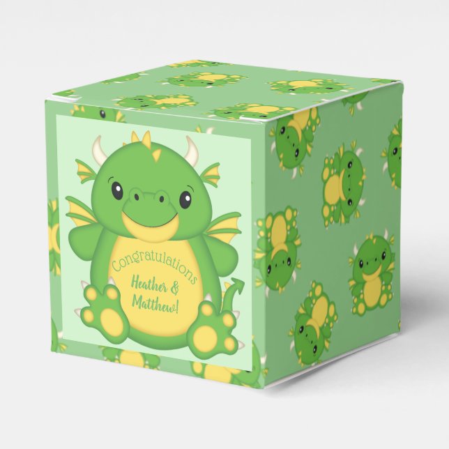 Dragon Baby Shower Favour Box (Front Side)